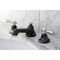 Kingston Brass NS4467BAL 8" Widespread Bathroom Faucet, Black Stainless Steel/ Chrome NS4467BAL - alternate 5